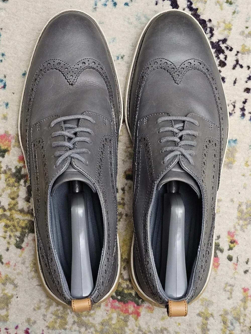 Cole Haan Men's Shoes Size 10.5 Grand Evolution Wingtip Dress Oxfords Gray